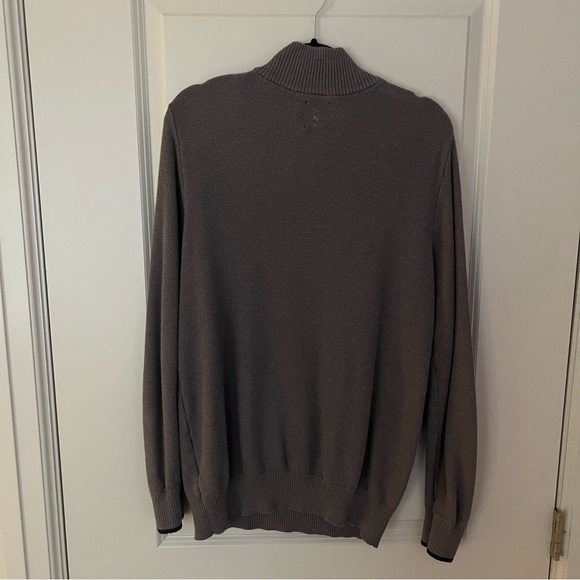 TailorByrd Collection mens long sleeve knit 1/4 quarter zip sweater | size large - Picture 11 of 12